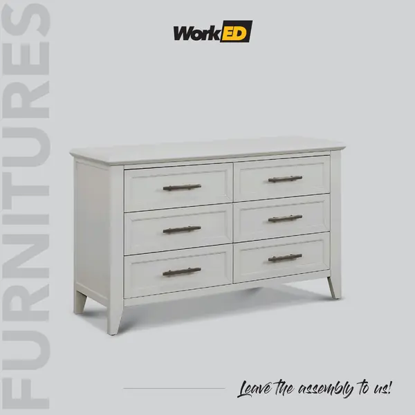 Assembled six-drawer dresser
